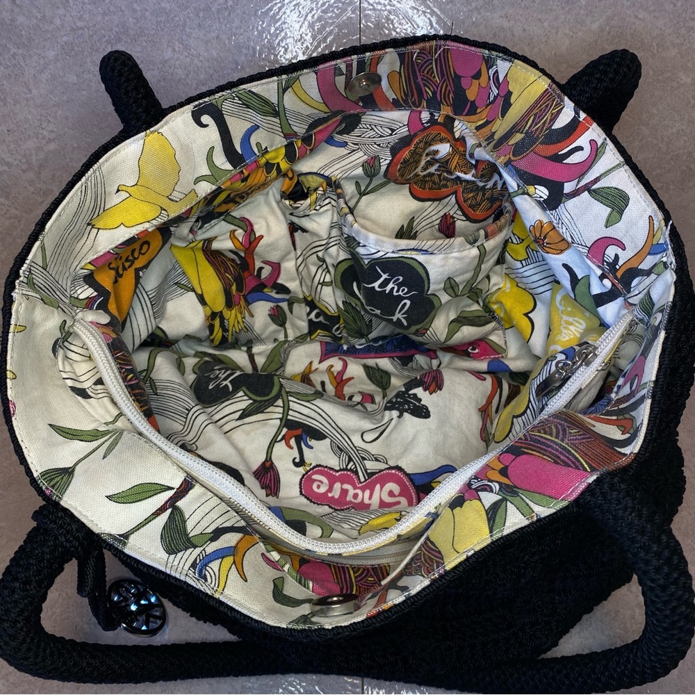 The Sak Black Crochet Shoulder / Tote Bag Black - Picture 5 of 16